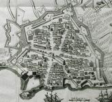 Χάρτης του Χάνδακα με την παλαιά και τη νέα οχύρωση, R. Palmer, 1668