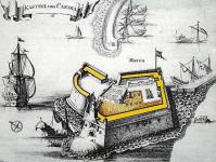 “Kasteel van Kandia”, Beschryving der Eilanden in de Archipel der Middelantsche Zee, Olfr. Dapper, 1688, Amsterdam (©Κοινωφελές ίδρυμα Αλέξανδρος Ωνάσης)