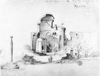 Παρεκκλήσιο, σκίτσο Α Αλεξανδρίδη, 1866, G. Gerola